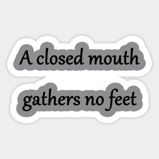 Funny 'Foot in Mouth' Joke Sticker